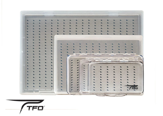 TFO Clear Fly Box With Triangle Slit Foam, Holds 204 Flies