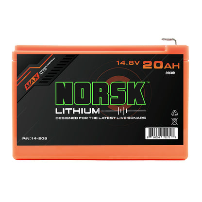 Norsk 20AH Lithium Ion Battery with Charger Kit (also Free USB string light and dimmable light bulb)