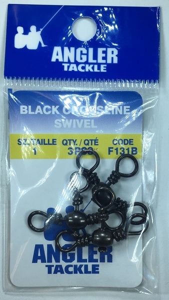 Angler Black Crossline Swivel - Black