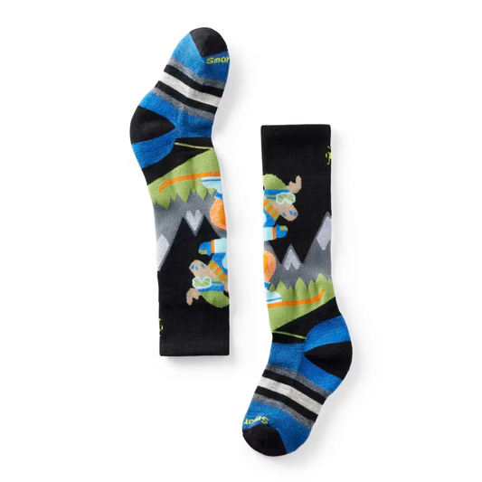 Smartwool Kids' Wintersport Mountain Moose Pattern Over The Calf Socks