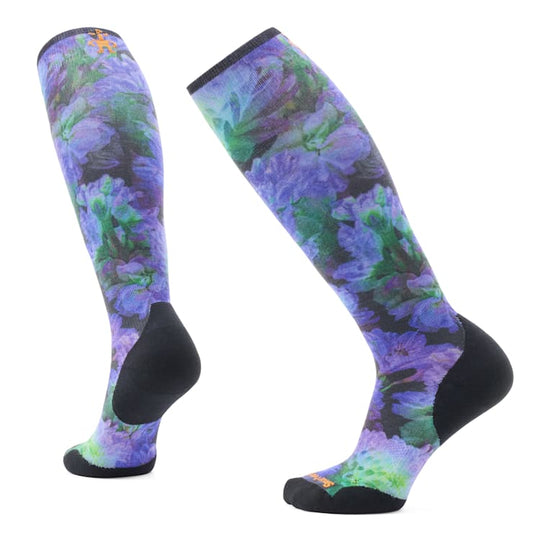 Smartwool Women's Ski Electric Lotus Print Over The Calf Socks