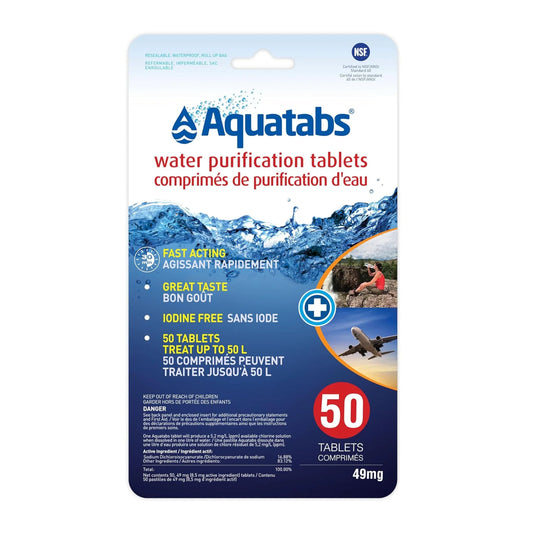 Aquatabs 50 Tablets -Each Clears 1L