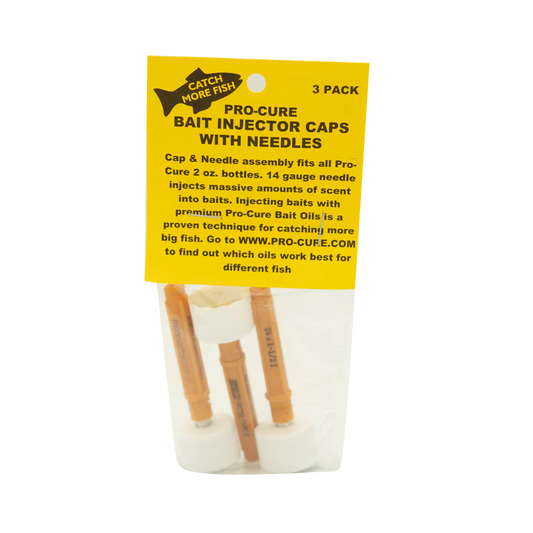 Pro-Cure BT-3PK Bait Injector Needle Caps Regular 3Pk